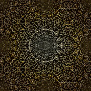 Geometric gold lace pattern イラスト素材