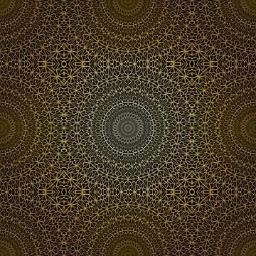 Geometric gold lace pattern イラスト素材