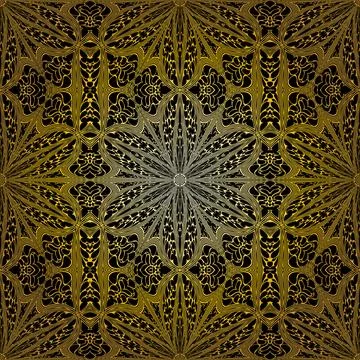 Geometric gold lace pattern Stock-Illustration