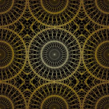 Geometric gold lace pattern Illustrazione stock