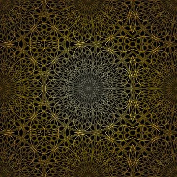 Geometric gold lace pattern Stock-Illustration