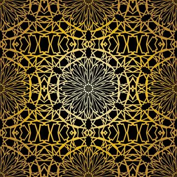 Geometric gold lace pattern Stock-Illustration