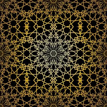 Geometric gold lace pattern Stock-Illustration