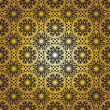 Geometric gold lace pattern Stock-Illustration