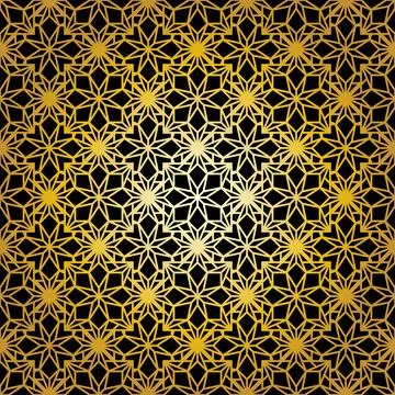 Geometric gold lace pattern Stock-Illustration