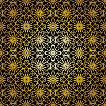 Geometric gold lace pattern Stock-Illustration