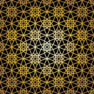 Geometric gold lace pattern Stock-Illustration