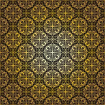 Geometric gold lace pattern イラスト素材