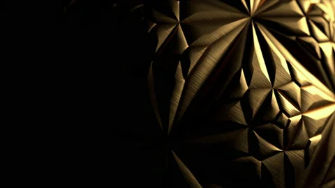 Geometric Golden Abstract Background Interior Industrial Construction Structure. Video stock 161369544