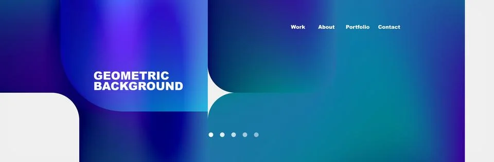 Geometric gradient background in sky blue and violet hues Illustrazione stock