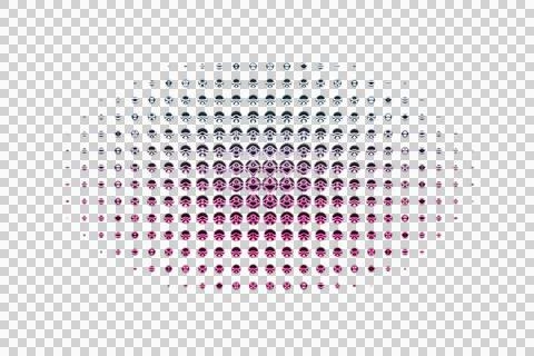 Geometric gradient pattern with concentric circles in teal pink and black イラスト素材