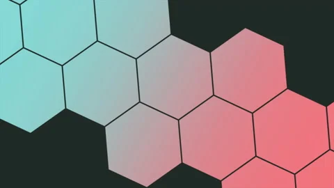 Geometric gradient red and blue low poly pattern 動画素材 169734829