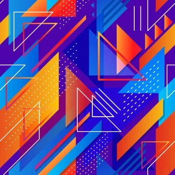 Geometric-gradient-seamless-pattern Stock Illustration