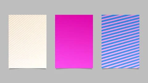 Geometric gradient stripe poster template background set イラスト素材
