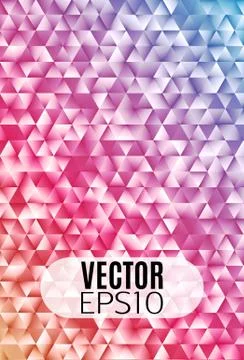 Geometric gradient triangle mosaic background. Stock Illustration