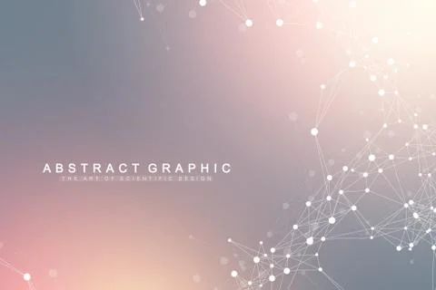 Geometric graphic background artificial intelligence. Turbulence flow trail イラスト素材