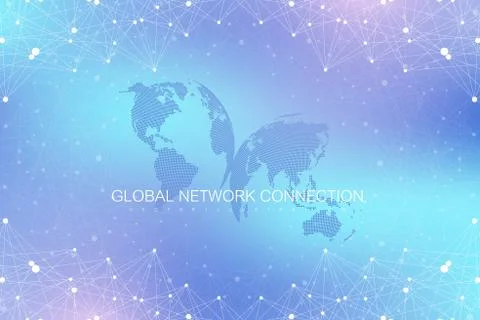 Geometric graphic background artificial intelligence. Turbulence flow trail Stock Illustration