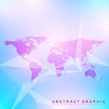 Geometric graphic background communication. Big data complex with Political イラスト素材