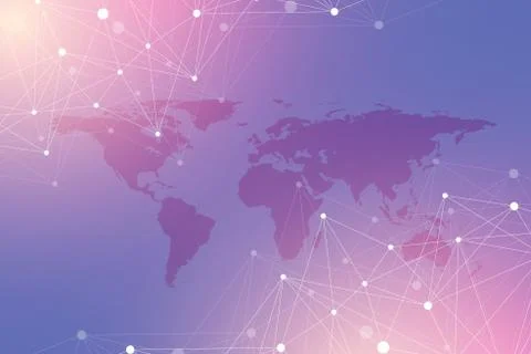Geometric graphic background communication. Big data complex with Political Illustrazione stock
