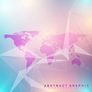 Geometric graphic background communication. Big data complex with Political Illustrazione stock