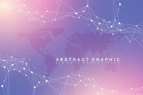 Geometric graphic background communication. Big data complex with Political イラスト素材