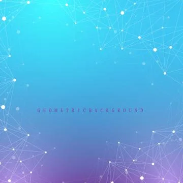 Geometric graphic background communication. Big data complex with compounds Illustrazione stock