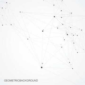 Geometric graphic background communication. Big data complex with compounds Stock Illustration