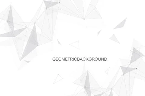 Geometric graphic background communication. Big data complex with compounds Illustration