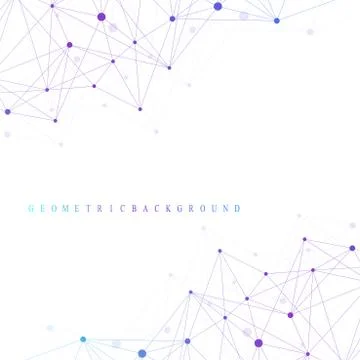 Geometric graphic background molecule and communication. Big data complex with イラスト素材