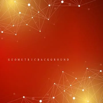 Geometric graphic background molecule and communication. Big data complex with Stock Illustration