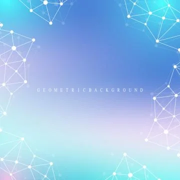 Geometric graphic background molecule and communication. Big data complex with イラスト素材