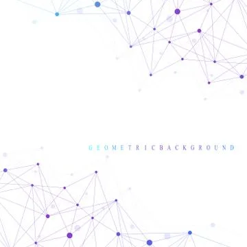 Geometric graphic background molecule and communication. Big data complex with Stockillustratie