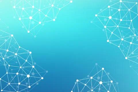 Geometric graphic background molecule and communication. Big data complex with Stock Illustration
