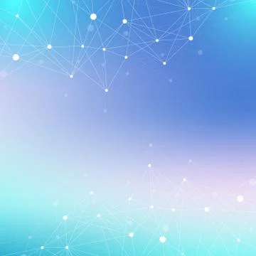 Geometric graphic background molecule and communication. Big data complex with Stock Illustration