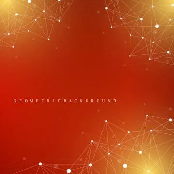 Geometric graphic background molecule and communication. Big data complex with Stock Illustration