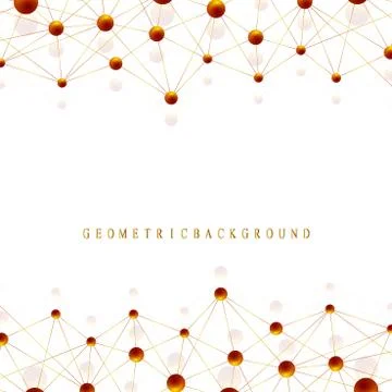 Geometric graphic background molecule and communication. Big data complex with Illustrazione stock