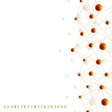 Geometric graphic background molecule and communication. Big data complex with Stock Illustration