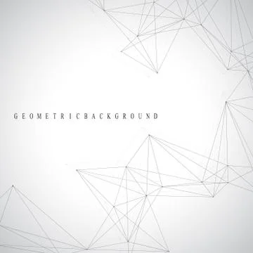 Geometric graphic background molecule and communication. Big data complex with Illustrazione stock