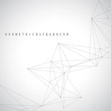 Geometric graphic background molecule and communication. Big data complex with Illustrazione stock