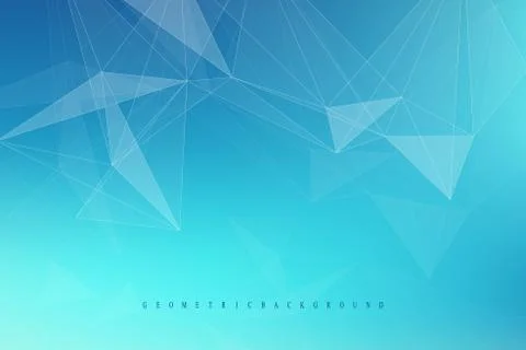 Geometric graphic background molecule and communication. Big data complex with Illustrazione stock