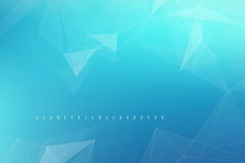 Geometric graphic background molecule and communication. Big data complex with Illustrazione stock