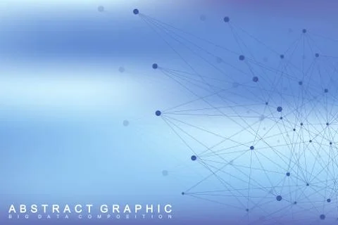 Geometric graphic background molecule and communication. Big data complex with イラスト素材