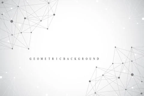 Geometric graphic background molecule and communication. Big data complex with イラスト素材