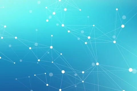 Geometric graphic background molecule and communication. Big data complex with Stock Illustration
