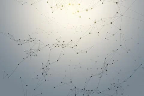 Geometric graphic background molecule and communication. Big data complex with Stock Illustration