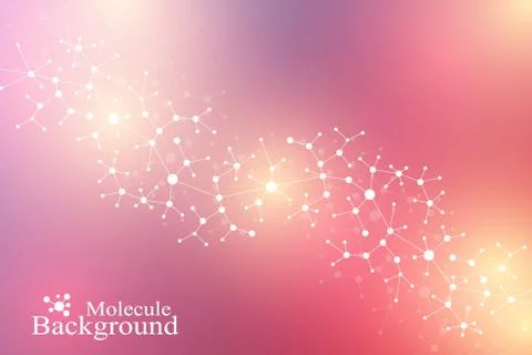 Geometric graphic background molecule and communication. Big data complex with Illustrazione stock
