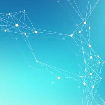 Geometric graphic background molecule and communication. Big data complex with Illustrazione stock