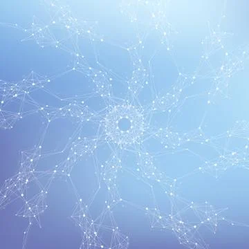 Geometric graphic background molecule and communication. Big data complex with Illustrazione stock