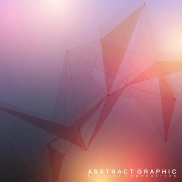 Geometric graphic background molecule and communication. Big data complex with Stockillustratie