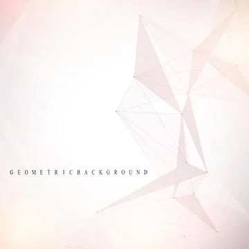 Geometric graphic background molecule and communication. Big data complex with Illustrazione stock